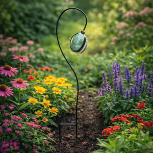 Piquet de jardin décoratif moderne avec ornement en pierre |   Décoration de jardin en coton de qualité supérieure pour la pelouse, le paysage et le jardin - Product Image 4