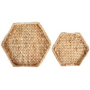 ถาดผักตบชวาสานทรงกลม ขายส่งจำนวนมาก สินค้าขายดี ของตกแต่งบ้าน ถาดเสิร์ฟร้านอาหาร เป็นมิตรกับสิ่งแวดล้อม ผลิตในเวียดนาม - Product Image 2