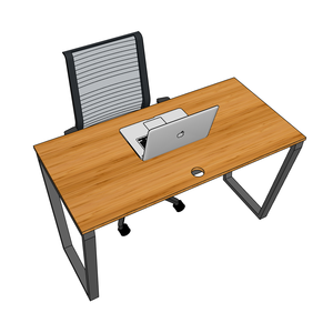 BFTB002-120x60cm Trapez Bamboo Laptop Desk Folding <b>Computer</b> Desk with Assembled Metal Legs for Home <b>Office</b> or Hotel Use - Product Image 5