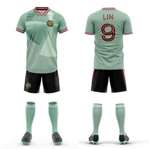 Fabricante de Uniformes de Fútbol Personalizados OEM, Marca Personalizada, Conjunto de Camiseta y Pantalones Cortos Deportivos Transpirables, de Secado Rápido y Ligeros - Product Image 2