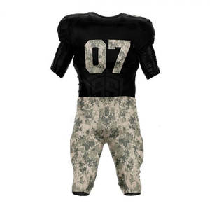 Conjuntos de uniformes de fútbol americano 100% poliéster nuevo estilo transpirable y de talla grande hecho en Pakistán Color liso - Product Image 2