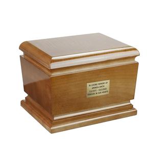 Urne en bois pour humain pour les cendres cercueil solide Creamte urne en bois personnaliser papillons grande boîte à cendres en bois - Product Image 1