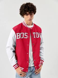 2023 vente chaude hommes décontracté Bomber Baseball Varsity veste Logo personnalisé conceptions laine tissu Letterman Style à capuche en gros - Product Image 5