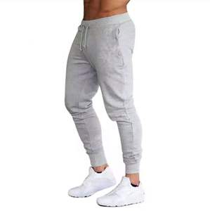 Pantalones de chándal para correr de cintura media para hombre, Pantalones rectos de algodón para entrenamiento de cintura elástica - Product Image 3