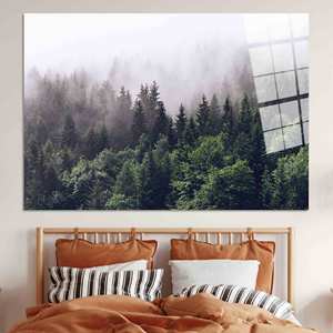 ศิลปะบนผืนผ้าใบป่าหมอก: ภาพพิมพ์ตกแต่งผนังที่สวยงามสง่างาม, ศิลปะบนกระจกนิรภัย - Product Image 1