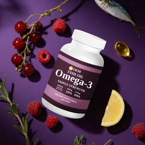 180 Softgels Burpless Lemon Flavor Triple Strength <strong>Omega</strong>-<strong>3</strong> Fish Oil <strong>EPA</strong> <strong>DHA</strong> 2400 mg for Adults - Product Image 5
