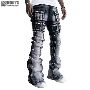 Pantalones Vaqueros de Mezclilla Cómodos y Duraderos, Perfectos para Uso Casual, Aventuras al Aire Libre, Transpirables, Rectos, para Hombre - Product Image 1