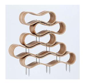 Wavy Shelf 3D Model Top Selling 4-Layer Wall Mount Metallic Rack Storage Holders Modern Style Carve Wall Art Spices Eco-Friendly - Product Image 1
