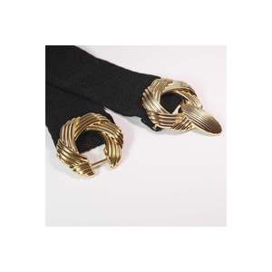 Ceinture élastique pour femme avec boucle dorée, ceinture pour veste, ceinture pour chemise, ceinture pour robe - NOIR - Product Image 4