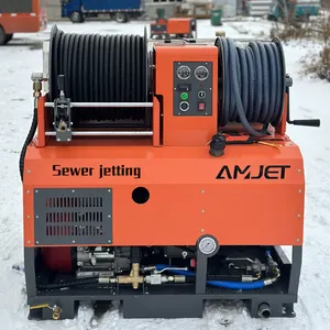 Amjet Suitable For Cleaning Pipes Between 75-600mm Remote Control With Water Tank Sewer Drain Cleaning Machine