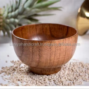 Tazón de masa de madera de Acacia hecho a mano, diseño personalizado, pulido, estilo Feng Shui, decorativo, marfil, amor, tazón de madera, artesanías naturales - Product Image 4