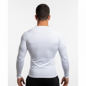 <b>Men</b> <b>Long</b> <b>Sleeve</b> <b>White</b> Compression <b>Shirt</b> Quick Dry Breathable Gym Fitness Base Layer T-<b>Shirt</b> <b>For</b> <b>Men</b> - Product Image 2
