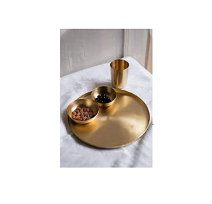 Juegos de cena de Frutero de latón Idishlar Glass Gold Pattern Utensilios de cocina y restaurantes y artesanía natural y gran oferta - Product Image 5