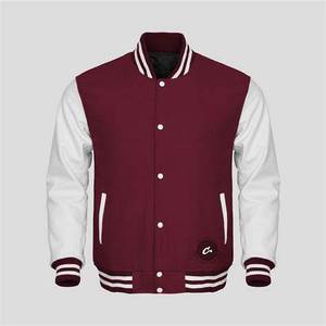 Chaqueta universitaria con logotipo personalizado | Manga Béisbol universitario | Estilo Letterman bordado | Deportes negros unisex - Product Image 3