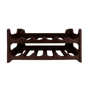 Porta Vino Rectangular de Plástico Moldica, Elegante y Eficiente, Capacidad de 4.5L, Doble Pared, Impermeable, Acabado Marrón, Hecho en Italia - Product Image 1