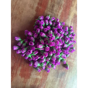 Miniature Plastic Rosebuds For Crafts And Jewelry Handmade Thai Flowers 2-3Cm Perfectly Crafted In Miniature Form These Flowers - Product Image 4