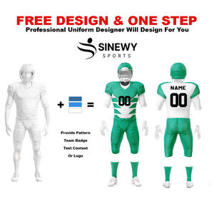 Personalizado al por mayor barato en blanco práctica sublimada impresión juvenil personalizado uniforme desgaste bandera fútbol americano Jersey - Product Image 2