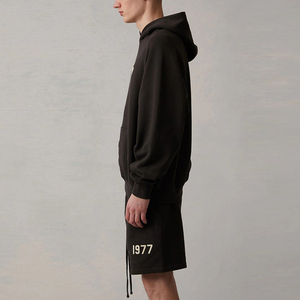 เสื้อฮู้ดขนแกะผ้าฝ้ายโพลีเอสเตอร์สำหรับผู้ชายเสื้อผ้าแนวสตรีทพิมพ์ลายพัฟโลโก้ได้ตามต้องการ - Product Image 1