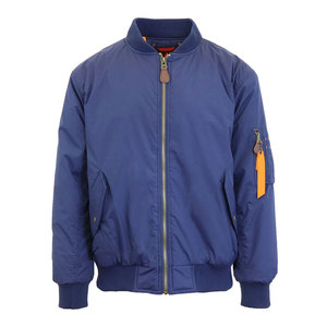 Blouson aviateur léger pour hommes pour l'hiver par temps froid avec col montant fermeture éclair complète Logo blouson aviateur pour hommes - Product Image 4