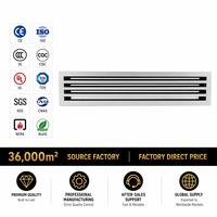 Grille linéaire moderne en alliage d'aluminium - Diffuseur de plafond architectural pour CVC