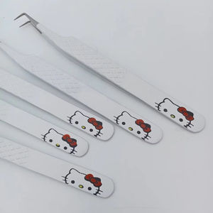 Pinzas de Precisión Sevmek Quirúrgicas de Acero Inoxidable con Punta de Fibra, Duraderas, 10 mm, 90 Grados, para Pestañas - Product Image 6