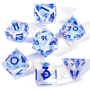 Juego de dados de resina de borde afilado de poliedro de película brillante de doble <span class=keywords><strong>color</strong></span> de venta directa del fabricante - Product Image 2