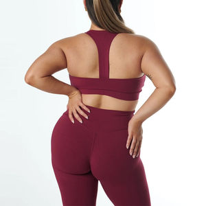 บราโยคะระบายอากาศได้สำหรับผู้หญิงผ้าสแปนเด็กซ์ผ้าไนลอนระบายอากาศได้ดีน้ำหนักเบาเป็นมิตรต่อสิ่งแวดล้อมเสื้อชั้นในเล่นกีฬาด้านหลังแข่ง - Product Image 2