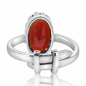 NOVAMART Fine Certified Natural Hessonite Garnet (Gomed) 3.25 12.25 Ratti <b>Ring</b> <b>Adjustable</b> <b>Silver</b>(925) Crown Setting Fine Astrolo - Product Image 3