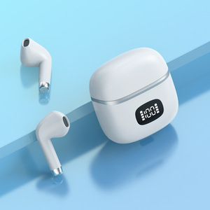 HOME Digitalome-Auriculares inalámbricos TWS con Bluetooth, auriculares intrauditivos con micrófono, color blanco, para teléfono móvil, deportivos - Product Image 1