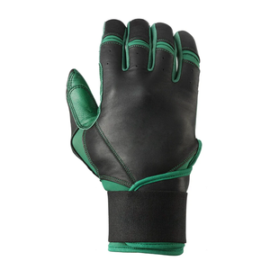 Guantes de Bateo Profesionales Ligeros con Puño Extendido, Color Negro y Naranja, Palma de Cuero Duradero, Ajuste Ajustable, Personalización para Equipos - Product Image 6