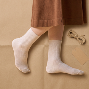 Calcetines de Algodón para Mujer al por Mayor, Calcetines Casuales de Punto Acanalado 71 - Product Image 1