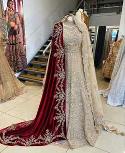 2024 Indian Silk <b>Blouse</b> Lehenga Choli Embellished Crystal Glass Beadsstone Resham Full Dabka Work for Weddings Bridal Dress - Product Image 1