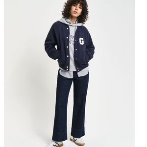 Chaqueta universitaria con estilo para mujer, último diseño 2025, hecha a medida, multicolor, con cuello levantado, moda de invierno - Product Image 3