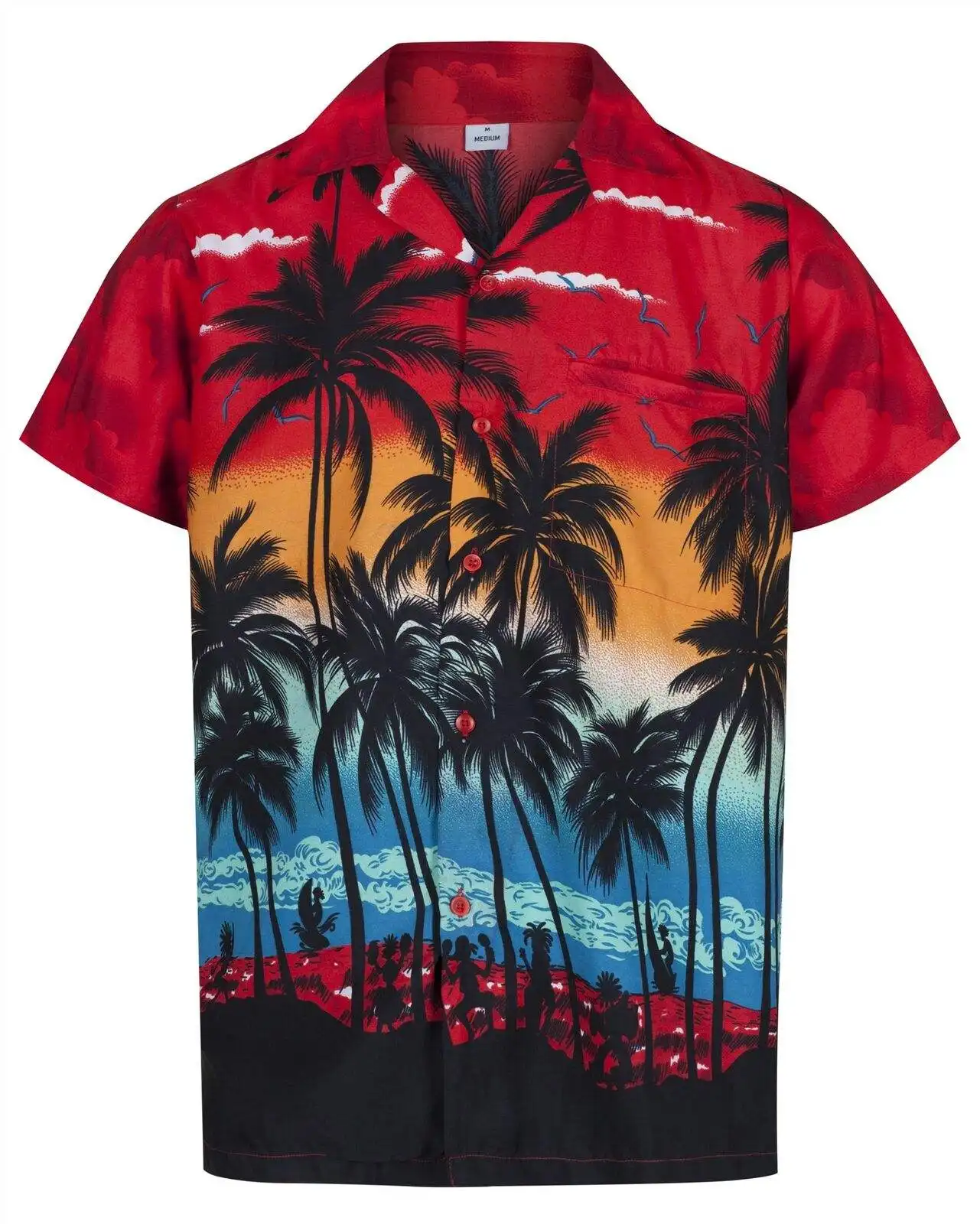 Quick Dry Men Beach Wear Polo Shirt Shorts Sets Suits Printed Rayon Satin Polyester Button Down Custom Hawaiian Shirt & Shorts