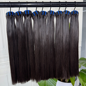 Bone Straight <b>Human</b> Hair Bundles Natural Black Double Weft Full Ends Silky Straight Hair For <b>Wig</b> Makers And Sellers - Product Image 6