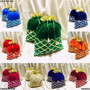 Bolsos de noche étnicos con estilo hechos a mano de diseñador, bolsas de monedas Potli Batua con impresión personalizada para fiestas y regalos - Product Image 2