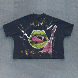 <b>Men's</b> 100% Cotton Crew Neck <b>Cropped</b> Boxy Fit Digital Printed <b>Top</b> Oversize Knitted T-shirts - Product Image 6