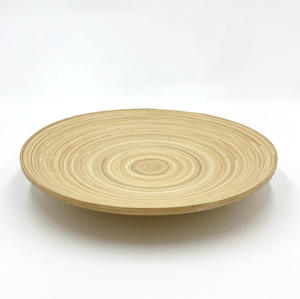 Service alimentaire assiette en bambou enroulé fabriqué à la main assiettes en bambou filé naturel dîner plats de service - Product Image 1