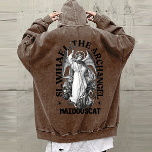 เสื้อสเวตเชิ้ตผ้าเทอร์รี่เนื้อหนัก ผ้าฝ้ายโอเวอร์ไซส์ ระบายอากาศได้ดี พิมพ์ลายดิจิตอล พิมพ์ซิลค์สกรีน แบบกำหนดเองสำหรับ OEM - Product Image 5