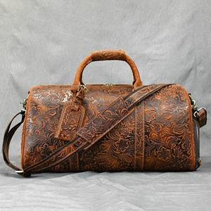<b>Mens</b> <b>Leather</b> <b>Weekend</b> <b>Bag</b> Full Grain Classic <b>Leather</b> Duffel <b>Bags</b> for <b>Mens</b> Gym Sports Vintage Travel Luggage Overnight Duffle <b>Bags</b> - Product Image 1