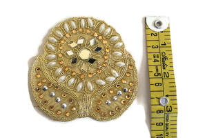 Embellissement de vêtements traditionnels indiens appliques de broderie appliques perles Patch pierres pour la décoration de robe de mariée - Product Image 2