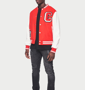 Derniers modèles de vestes universitaires à col montant pour hommes pour l'hiver Produit très vendu avec logo à l'avant Bon matériel Services OEM - Product Image 2