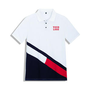 Polo informal de manga corta para hombre, Camiseta con estampado de logotipo bordado, Polo para hombre - Product Image 3