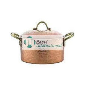 หม้อต้มอาหารพร้อมฝาแก้วทำจากโลหะทองแดงตั้งโต๊ะสำหรับงานแต่งงานหม้อร้อนสำหรับทำอาหารทำอาหาร - Product Image 6