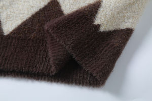 Haute qualité hommes Argyle pull taux de gros décontracté vêtements d'hiver tissu chaud respirant Argyle pull avec en poids léger - Product Image 6