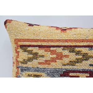 หมอนขนสัตว์ลวดลายเรขาคณิต12X24นิ้วสีเหลืองแบบดั้งเดิมสไตล์วินเทจหรูหราทอสำหรับโซฟานั่งเล่นเพื่อเน้นคริสต์มาส - Product Image 2