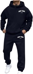 Long Sleeve <b>Hoodie</b> Tracksuit Sweatsuit plus Size 2 Piece Men's Sets S-5XL Custom Logo Plain Pullover Jogger Set Men - Product Image 3