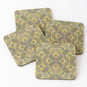Prix les plus bas Dessins artistiques Dessins de verre Tapis personnalisé imprimé en émail multifonctionnel et sous-verres en bois tarifs de gros - Product Image 1