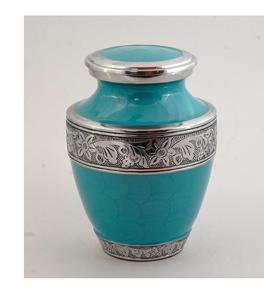 Urna de cremación grabada en plata para cenizas humanas para adultos-Urna de almacenamiento de cenizas conmemorativas funerarias hechas a mano-Bolsa de urna asequible - Product Image 3