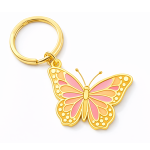 พวงกุญแจโลหะรูปผีเสื้อแบบกำหนดเองสำหรับเป็นของที่ระลึกสำหรับเด็กผู้หญิง - Product Image 3